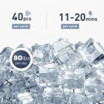 Commercial Under Counter Ice Maker Machine, 80Lbs/Day with 24lbs Ice Storage, Built-in Drain Pump/Automatic Cleaning/Timing Setting/Smart LCD Panel, Ideal for Both Home and Commercial Use - Image 3